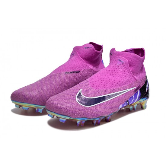 Nike Phantom GX Elite FG High Top Soccer Cleats Purple Black