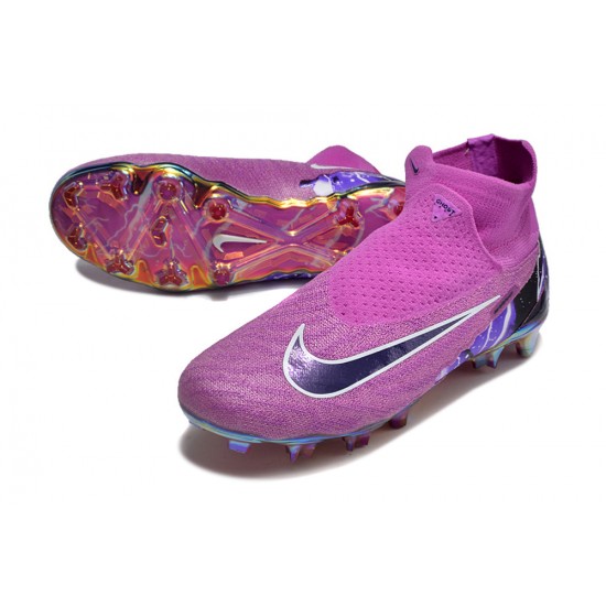 Nike Phantom GX Elite FG High Top Soccer Cleats Purple Black