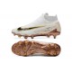 Sale Nike Phantom GX Elite FG High Top Soccer Cleats White Gold Black