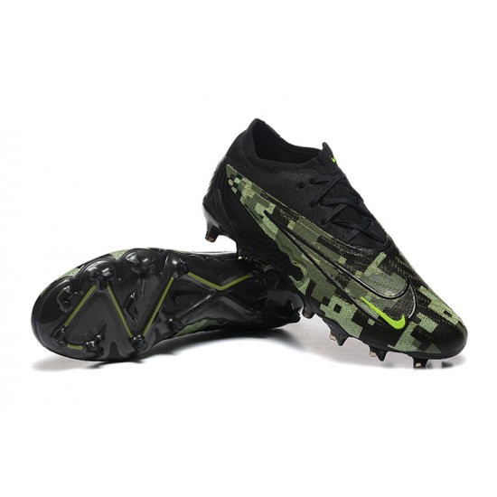 Nike Phantom GX Elite FG Low Soccer Cleats Black Green