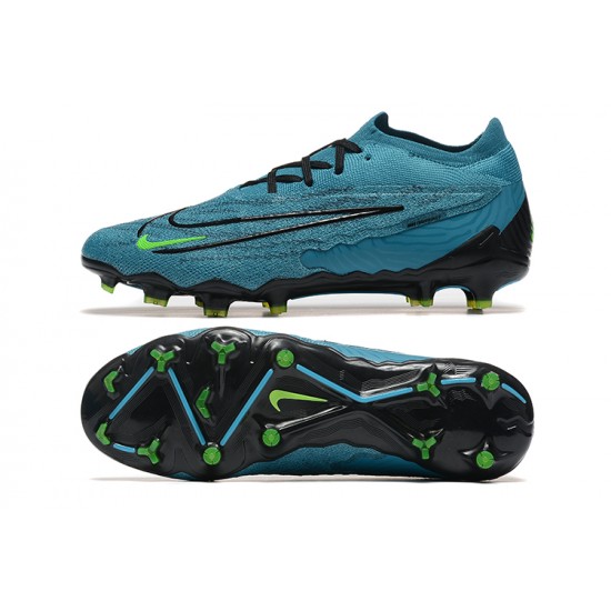 Nike Phantom GX Elite FG Low Soccer Cleats Blue Black Green