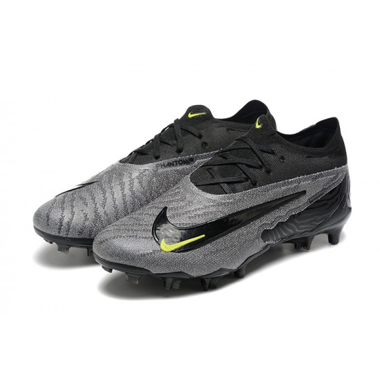 Nike Phantom GX Elite FG Low Soccer Cleats Grey Black