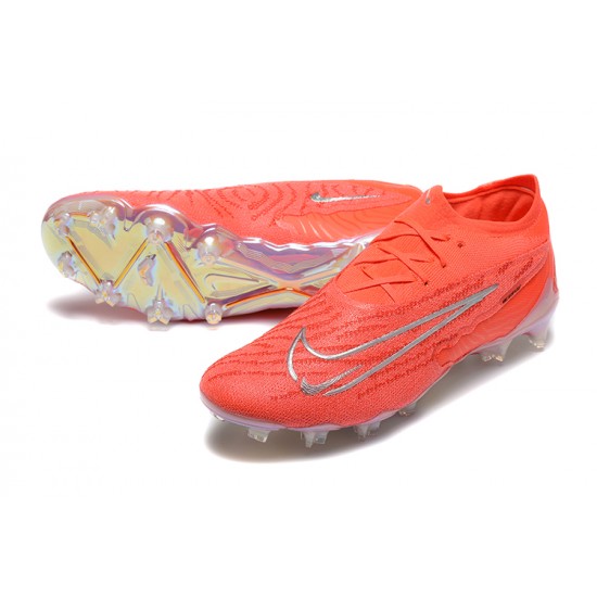 Nike Phantom GX Elite FG Low Soccer Cleats Orange Silver