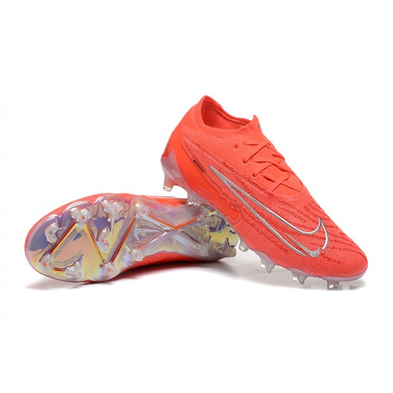 Nike Phantom GX Elite FG Low Soccer Cleats Orange Silver