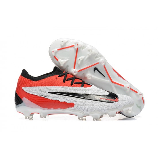 Sale Nike Phantom GX Elite FG Low Soccer Cleats White Red Black