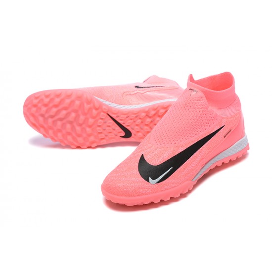 Sale Nike Phantom GX Elite TF High Top Soccer Cleats Pink Black