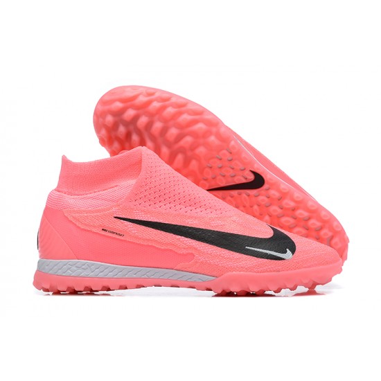 Sale Nike Phantom GX Elite TF High Top Soccer Cleats Pink Black