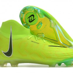 Nike Phantom Luna Elite FG High Top Green Yellow Black Soccer Cleats
