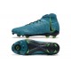 Nike Phantom Luna Elite FG High Top Ltblue Black Green Soccer Cleats