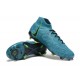 Nike Phantom Luna Elite FG High Top Ltblue Black Green Soccer Cleats