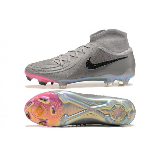 Nike Phantom Luna Elite FG High Top Pink Grey Black Soccer Cleats