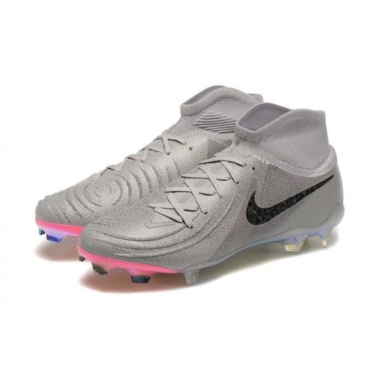 Nike Phantom Luna Elite FG High Top Pink Grey Black Soccer Cleats