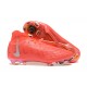 Nike Phantom Luna Elite FG High Top Red Silver Soccer Cleats