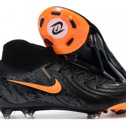 Nike Phantom Luna Elite FG High Top Soccer Cleats Black Orange