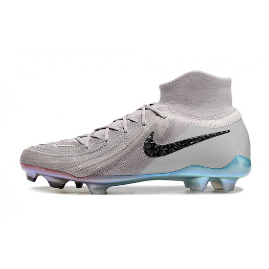 Nike Phantom Luna Elite FG High Top Soccer Cleats Grey Black