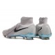 Nike Phantom Luna Elite FG High Top Soccer Cleats Grey Black