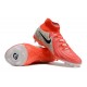 Nike Phantom Luna Elite FG High Top Soccer Cleats Red Black Grey