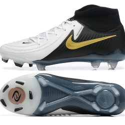 Nike Phantom Luna Elite FG High Top White Black Gold Soccer Cleats