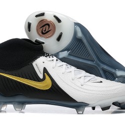 Nike Phantom Luna Elite FG High Top White Black Gold Soccer Cleats