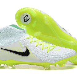 Nike Phantom Luna Elite FG High Top White Black Yellow Green Soccer Cleats