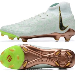 Nike Phantom Luna Elite FG High Top White Gold Green Soccer Cleats