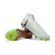 Nike Phantom Luna Elite FG High Top White Gold Green Soccer Cleats