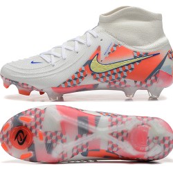 Nike Phantom Luna Elite FG High Top White Orange Soccer Cleats