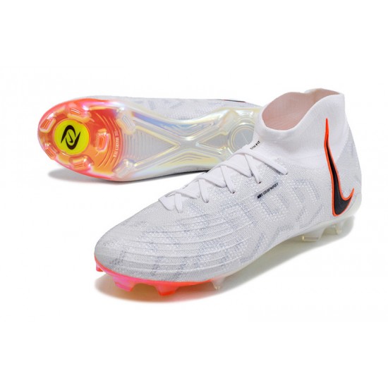 Nike Phantom Luna Elite FG High Top White Orange Soccer Cleats