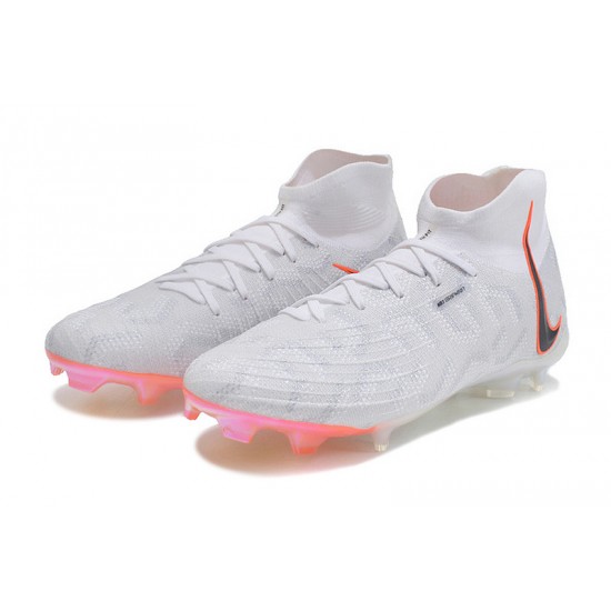 Nike Phantom Luna Elite FG High Top White Orange Soccer Cleats