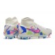 Nike Phantom Luna Elite FG High Top White Pink Blue Soccer Cleats