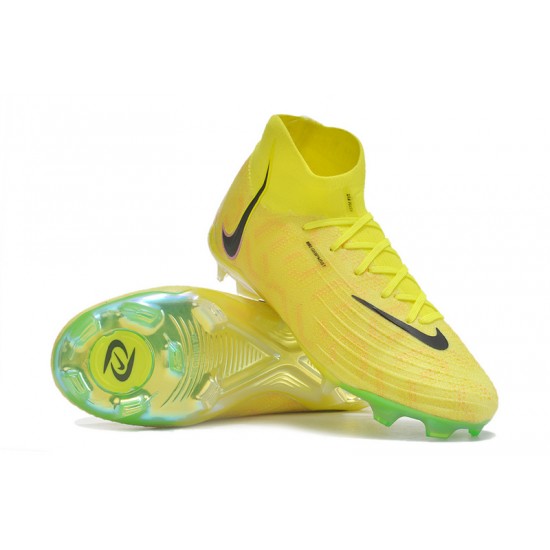 Nike Phantom Luna Elite FG High Top Yellow Black Soccer Cleats