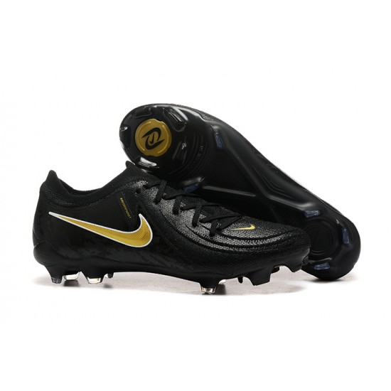 Nike Phantom Luna Elite FG Low Black Gold Soccer Cleats