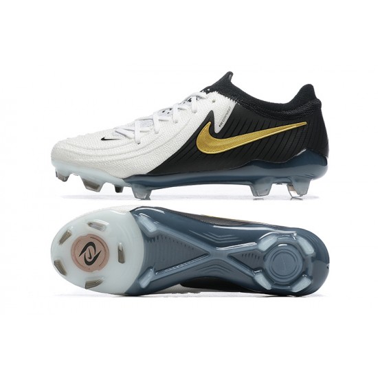 Nike Phantom Luna Elite FG Low Black Gold White Soccer Cleats