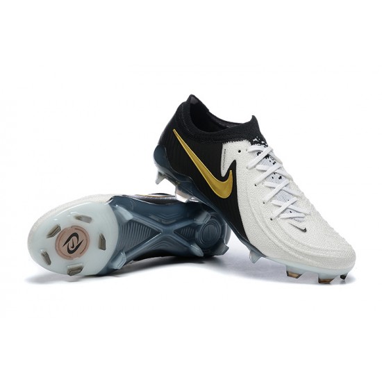 Nike Phantom Luna Elite FG Low Black Gold White Soccer Cleats