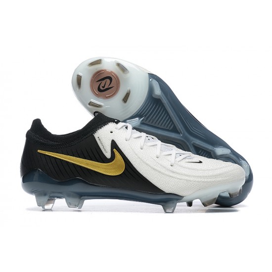 Nike Phantom Luna Elite FG Low Black Gold White Soccer Cleats