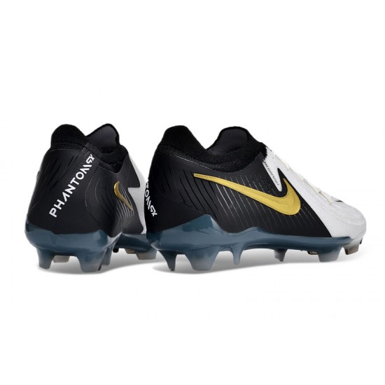 Nike Phantom Luna Elite FG Low Black White Gold Soccer Cleats