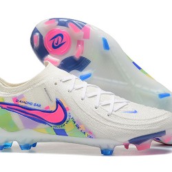 Nike Phantom Luna Elite FG Low White Blue Pink Soccer Cleats