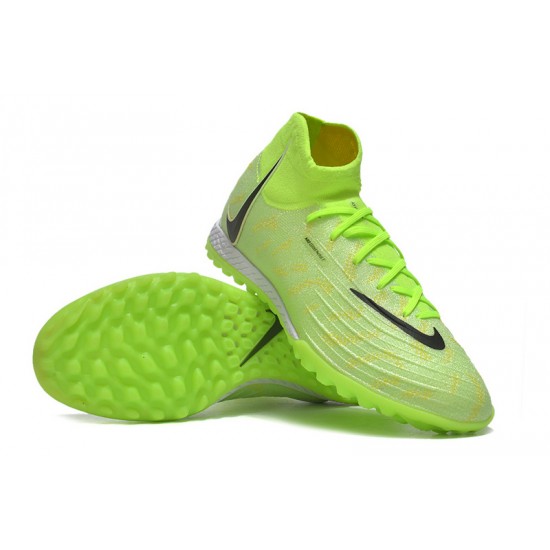 Nike Phantom Luna Elite TF High Top Green Black Soccer Cleats