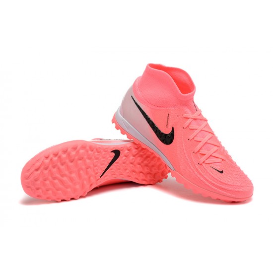 Nike Phantom Luna Elite TF High Top Pink Black Grey Soccer Cleats
