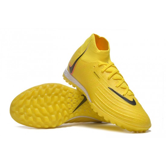 Nike Phantom Luna Elite TF High Top Yellow Soccer Cleats