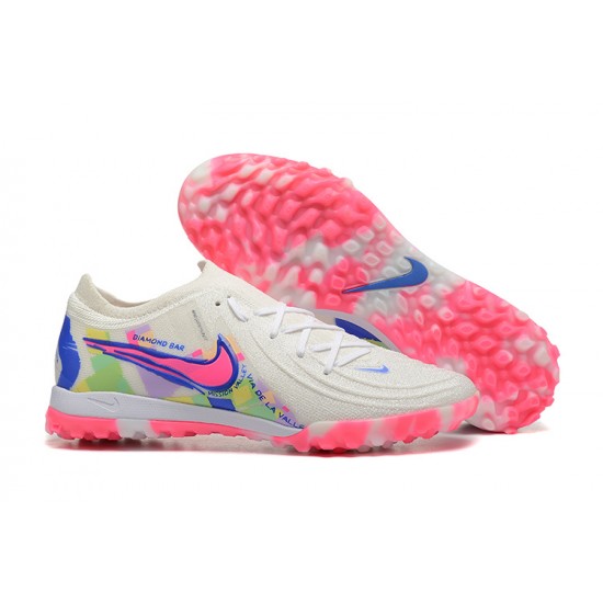 Nike Phantom Luna Elite TF Low Pink White Blue Soccer Cleats