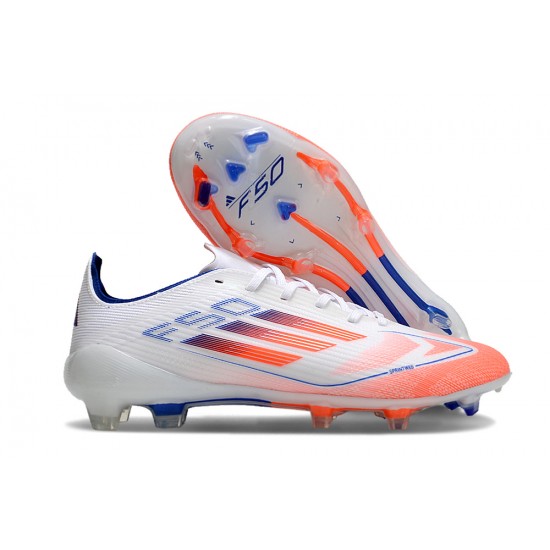 Adidas F50 Elite FG White Orange Blue (M) Soccer Cleats