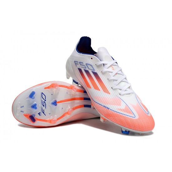 Adidas F50 Elite FG White Orange Blue (M) Soccer Cleats