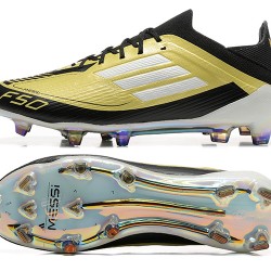 Adidas F50 Elite FG Low Top Gold Black White (M) Soccer Cleats