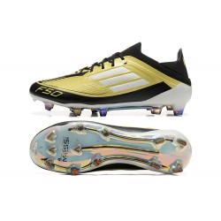 Adidas F50 Elite FG Low Top Gold Black White (M) Soccer Cleats