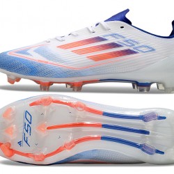 Adidas F50 Elite FG Low Top White Blue Orange (WM) Soccer Cleats