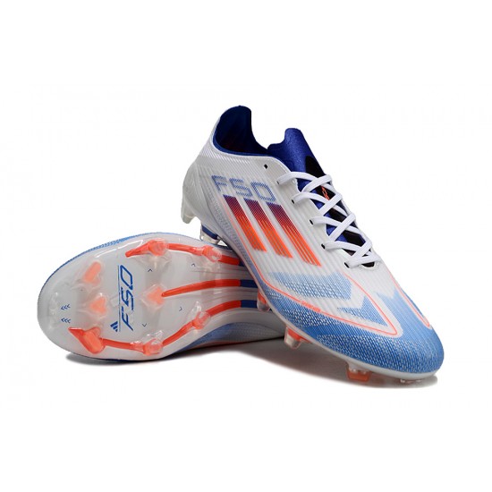 Adidas F50 Elite FG Low Top White Blue Orange (WM) Soccer Cleats