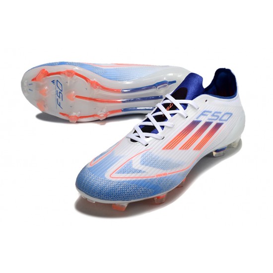 Adidas F50 Elite FG Low Top White Blue Orange (WM) Soccer Cleats