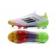 Adidas F50 Elite Laceless FG Low Top White Purple Black (M) Soccer Cleats