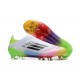 Adidas F50 Elite Laceless FG Low Top White Purple Black (M) Soccer Cleats